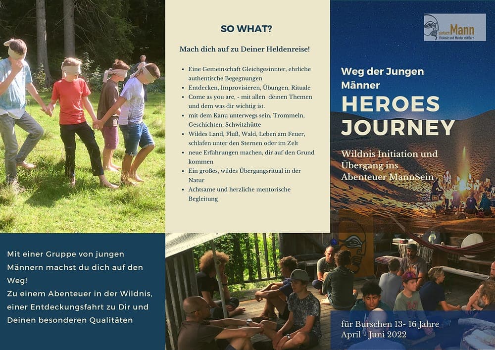 Titelbild: "Heroes Journey" für Junge Männer von 13 bis 16